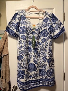 Farm Rio Blue & White Floral Dress